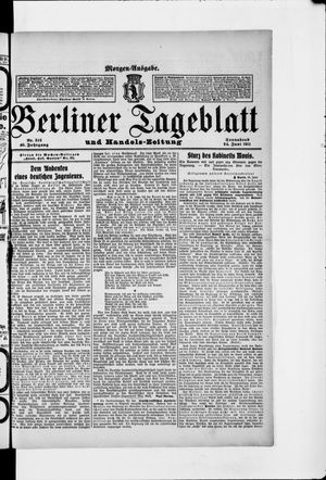 Berliner Tageblatt und Handels-Zeitung on Jun 24, 1911