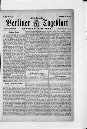 Berliner Tageblatt und Handels-Zeitung vom 01.07.1911