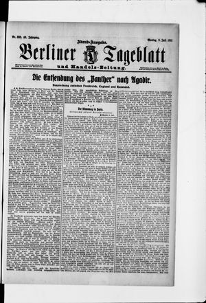Berliner Tageblatt und Handels-Zeitung vom 03.07.1911