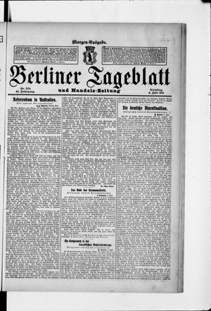 Berliner Tageblatt und Handels-Zeitung vom 04.07.1911