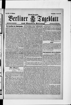 Berliner Tageblatt und Handels-Zeitung vom 06.07.1911