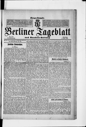 Berliner Tageblatt und Handels-Zeitung vom 09.07.1911