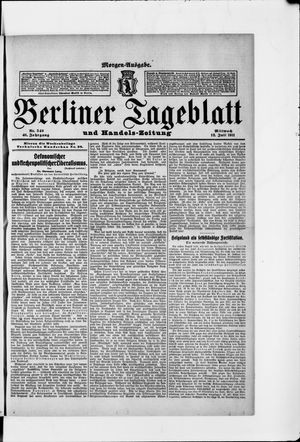 Berliner Tageblatt und Handels-Zeitung vom 12.07.1911