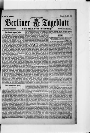Berliner Tageblatt und Handels-Zeitung vom 12.07.1911