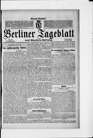 Berliner Tageblatt und Handels-Zeitung vom 13.07.1911