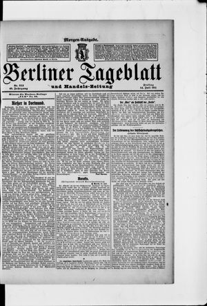 Berliner Tageblatt und Handels-Zeitung vom 14.07.1911