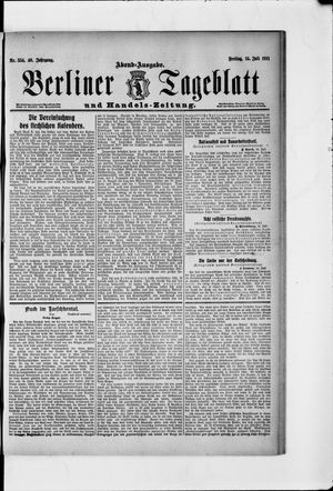Berliner Tageblatt und Handels-Zeitung vom 14.07.1911
