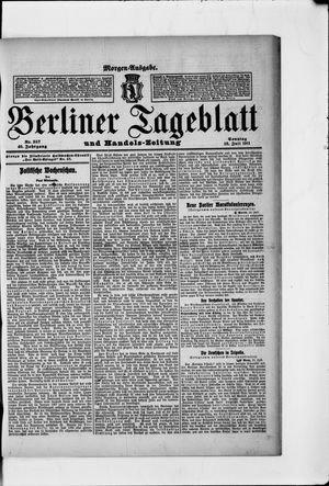 Berliner Tageblatt und Handels-Zeitung vom 16.07.1911