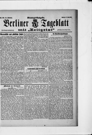 Berliner Tageblatt und Handels-Zeitung vom 17.07.1911
