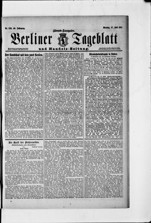 Berliner Tageblatt und Handels-Zeitung vom 17.07.1911