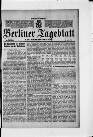 Berliner Tageblatt und Handels-Zeitung vom 18.07.1911