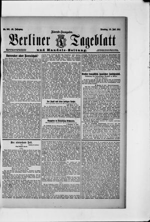 Berliner Tageblatt und Handels-Zeitung vom 18.07.1911