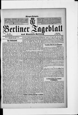 Berliner Tageblatt und Handels-Zeitung vom 21.07.1911