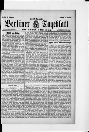 Berliner Tageblatt und Handels-Zeitung vom 25.07.1911