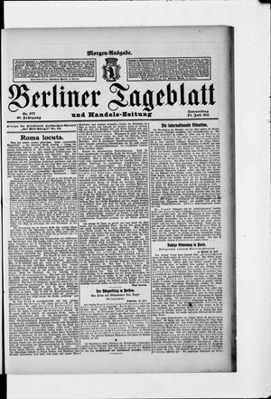 Berliner Tageblatt und Handels-Zeitung vom 27.07.1911