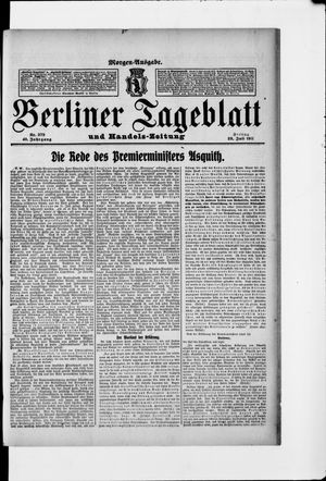 Berliner Tageblatt und Handels-Zeitung vom 28.07.1911