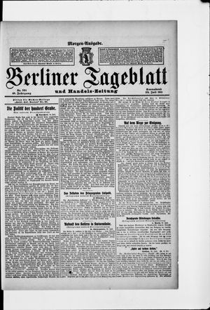Berliner Tageblatt und Handels-Zeitung vom 29.07.1911