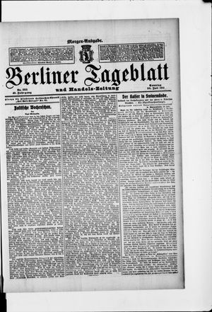 Berliner Tageblatt und Handels-Zeitung vom 30.07.1911