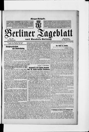 Berliner Tageblatt und Handels-Zeitung vom 12.08.1911
