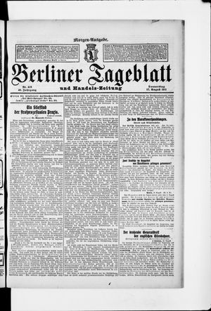 Berliner Tageblatt und Handels-Zeitung vom 17.08.1911