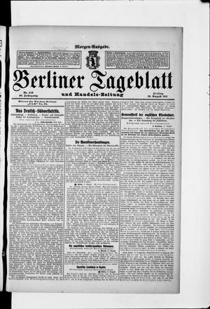 Berliner Tageblatt und Handels-Zeitung vom 18.08.1911