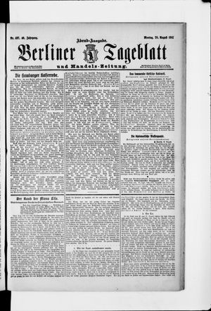 Berliner Tageblatt und Handels-Zeitung vom 28.08.1911