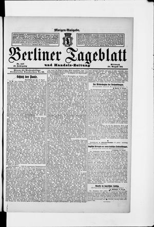 Berliner Tageblatt und Handels-Zeitung vom 30.08.1911