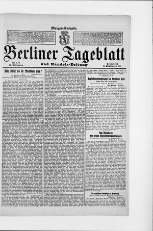 Berliner Tageblatt und Handels-Zeitung vom 02.09.1911