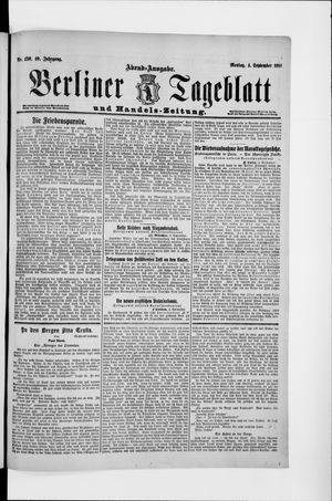 Berliner Tageblatt und Handels-Zeitung vom 04.09.1911