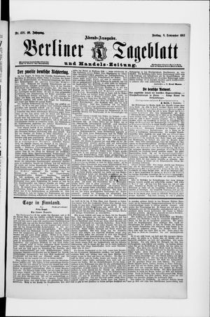 Berliner Tageblatt und Handels-Zeitung vom 08.09.1911