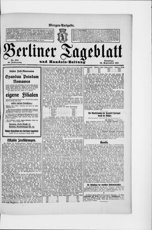 Berliner Tageblatt und Handels-Zeitung vom 12.09.1911