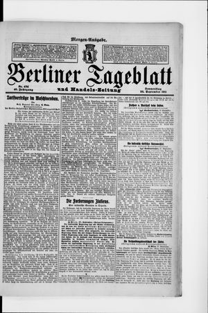 Berliner Tageblatt und Handels-Zeitung vom 28.09.1911