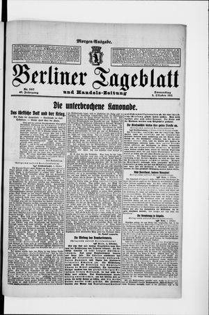 Berliner Tageblatt und Handels-Zeitung on Oct 5, 1911