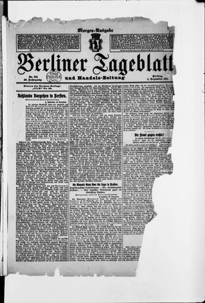 Berliner Tageblatt und Handels-Zeitung on Dec 1, 1911