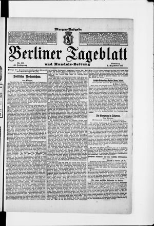 Berliner Tageblatt und Handels-Zeitung vom 03.12.1911