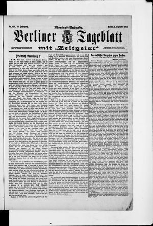 Berliner Tageblatt und Handels-Zeitung vom 04.12.1911