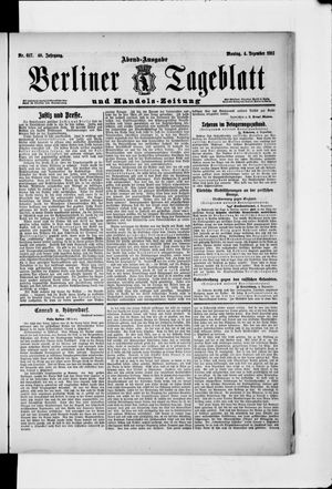 Berliner Tageblatt und Handels-Zeitung vom 04.12.1911