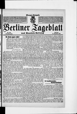 Berliner Tageblatt und Handels-Zeitung vom 08.12.1911