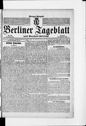 Berliner Tageblatt und Handels-Zeitung vom 10.12.1911