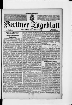Berliner Tageblatt und Handels-Zeitung vom 23.12.1911