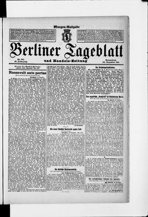 Berliner Tageblatt und Handels-Zeitung vom 30.12.1911