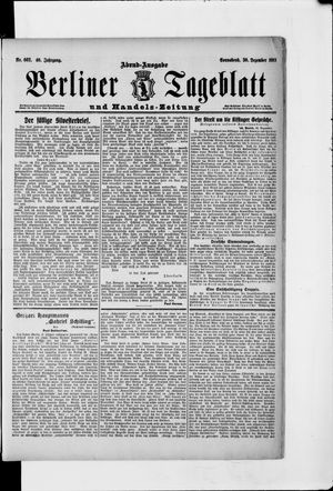 Berliner Tageblatt und Handels-Zeitung vom 30.12.1911