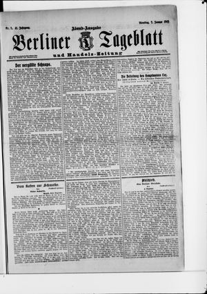 Berliner Tageblatt und Handels-Zeitung vom 02.01.1912