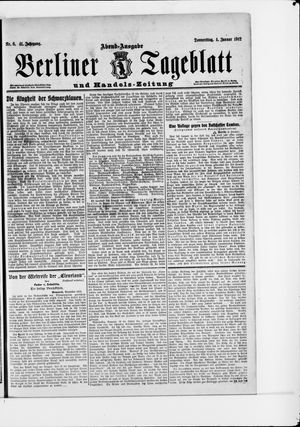 Berliner Tageblatt und Handels-Zeitung vom 04.01.1912