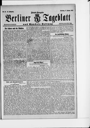 Berliner Tageblatt und Handels-Zeitung vom 09.01.1912