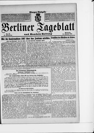 Berliner Tageblatt und Handels-Zeitung vom 10.01.1912
