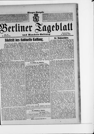 Berliner Tageblatt und Handels-Zeitung vom 11.01.1912