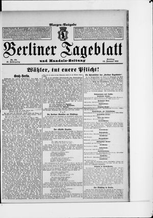 Berliner Tageblatt und Handels-Zeitung vom 12.01.1912