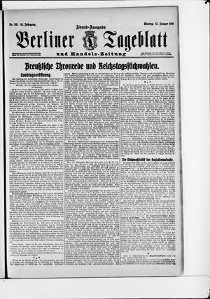 Berliner Tageblatt und Handels-Zeitung vom 15.01.1912