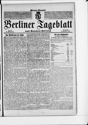 Berliner Tageblatt und Handels-Zeitung vom 16.01.1912